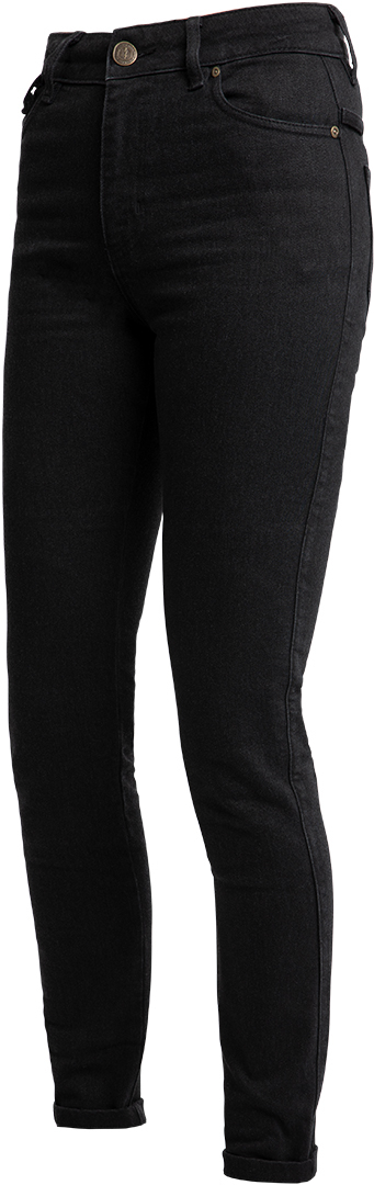 John Doe Luna High Mono Damer Motorcykel Jeans Svart tvätt 33 L32 Figur 1