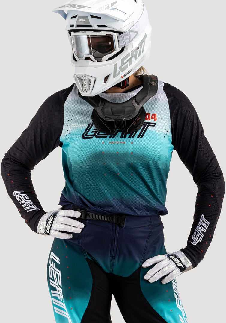 Leatt Moto 4.5 Lite Dámský motokrosový dres černá/modrá/bílá XL Obrázek 6