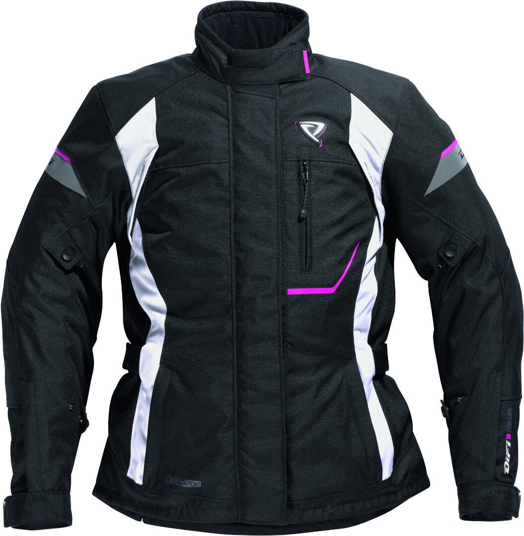 DIFI Nexia Aerotex imperméable dames moto textile veste noir/blanc/rose 40 Figure 1