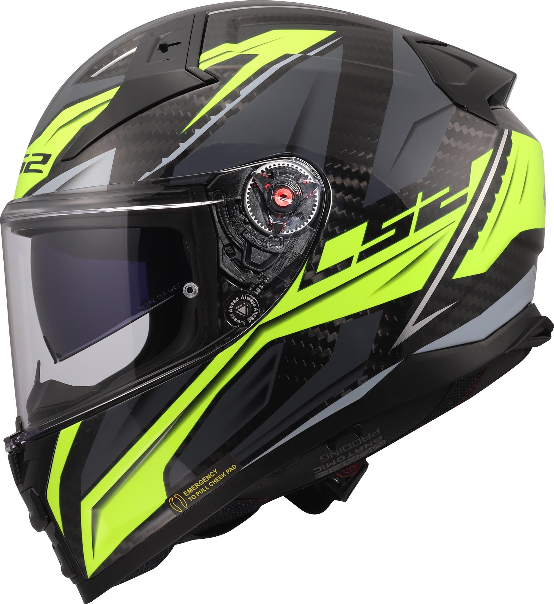 LS2 FF811 Vector II Carbon Savage Casque noir/jaune XL (61/62) Figure 6