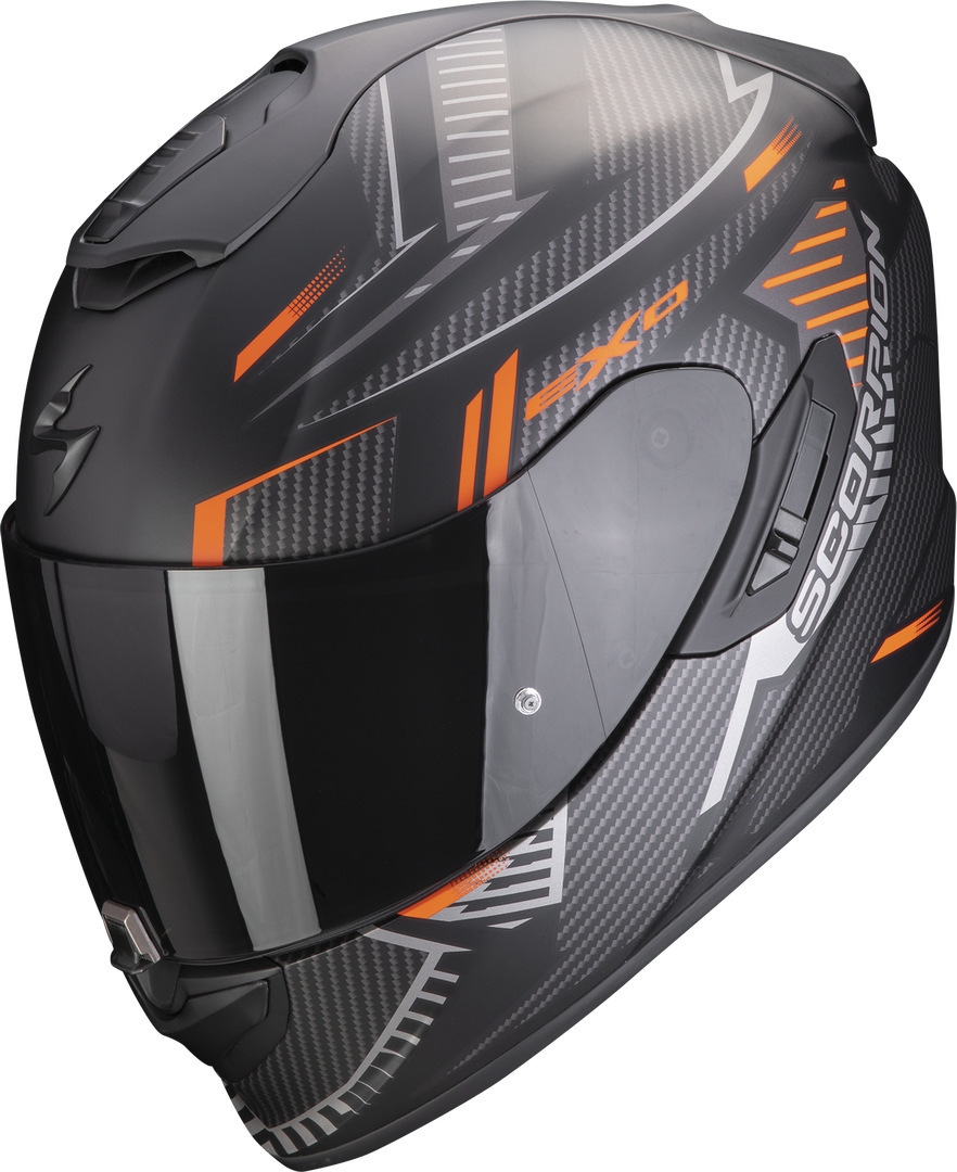 Scorpion EXO-1400 Evo Air Shell Hjälm Svart matt/orange XS (53/54) Figur 1