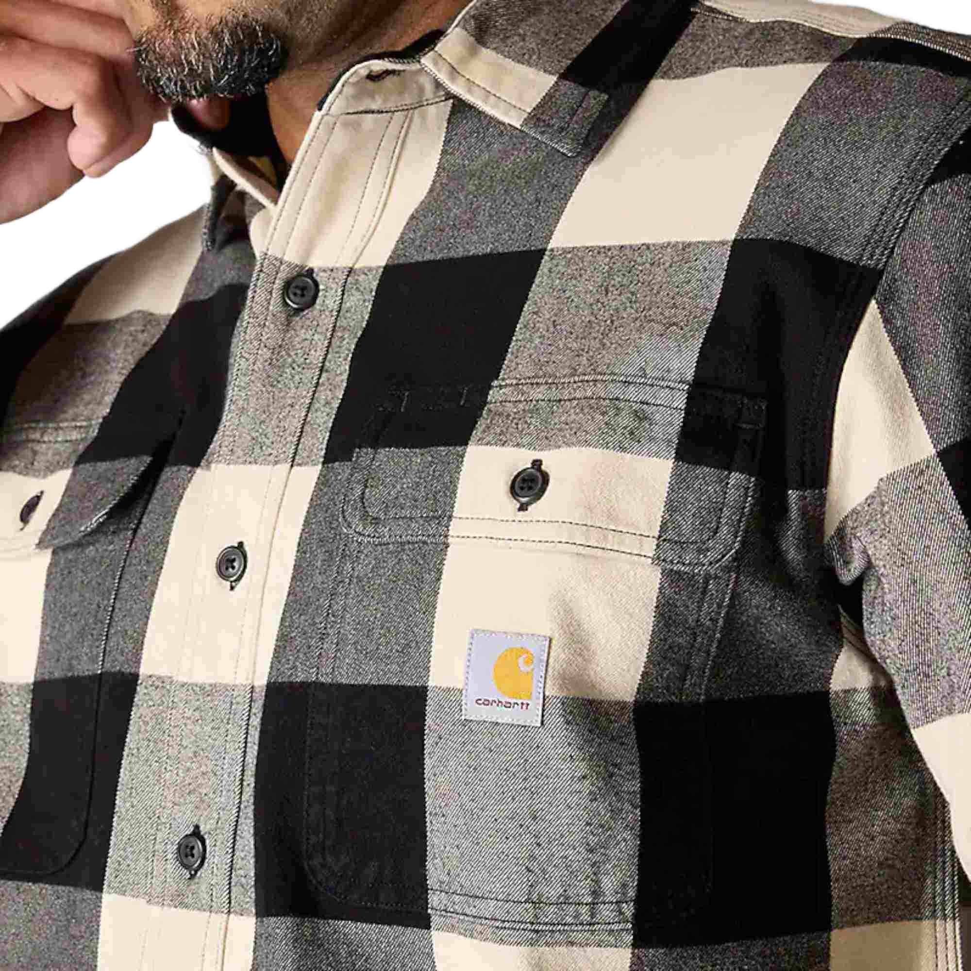 Carhartt Hubbard Loose LS Plaid Πουκάμισο μπεζ ΧΛ Γράφημα 3