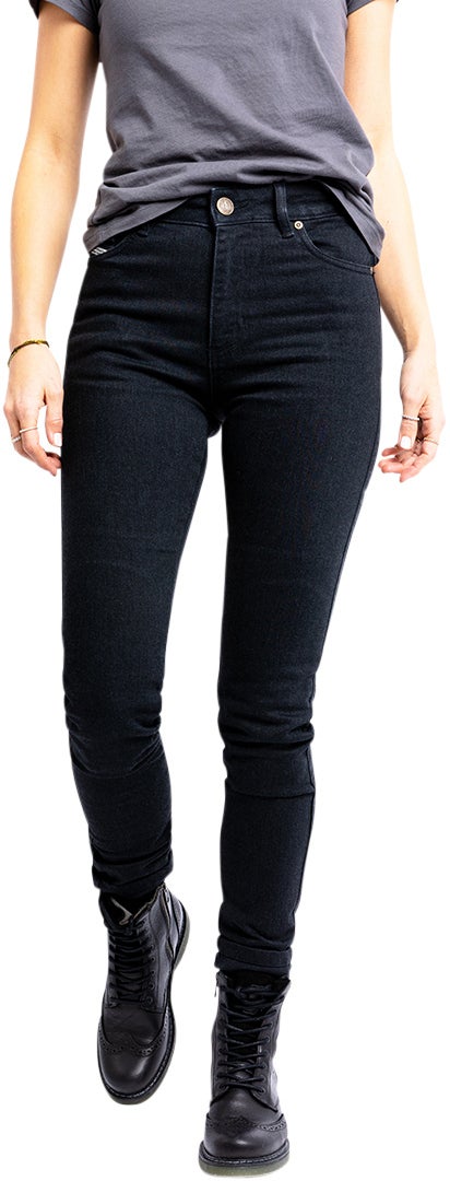 John Doe Luna High Mono Damer Motorcykel Jeans Sort vask 31 L30 Figur 9