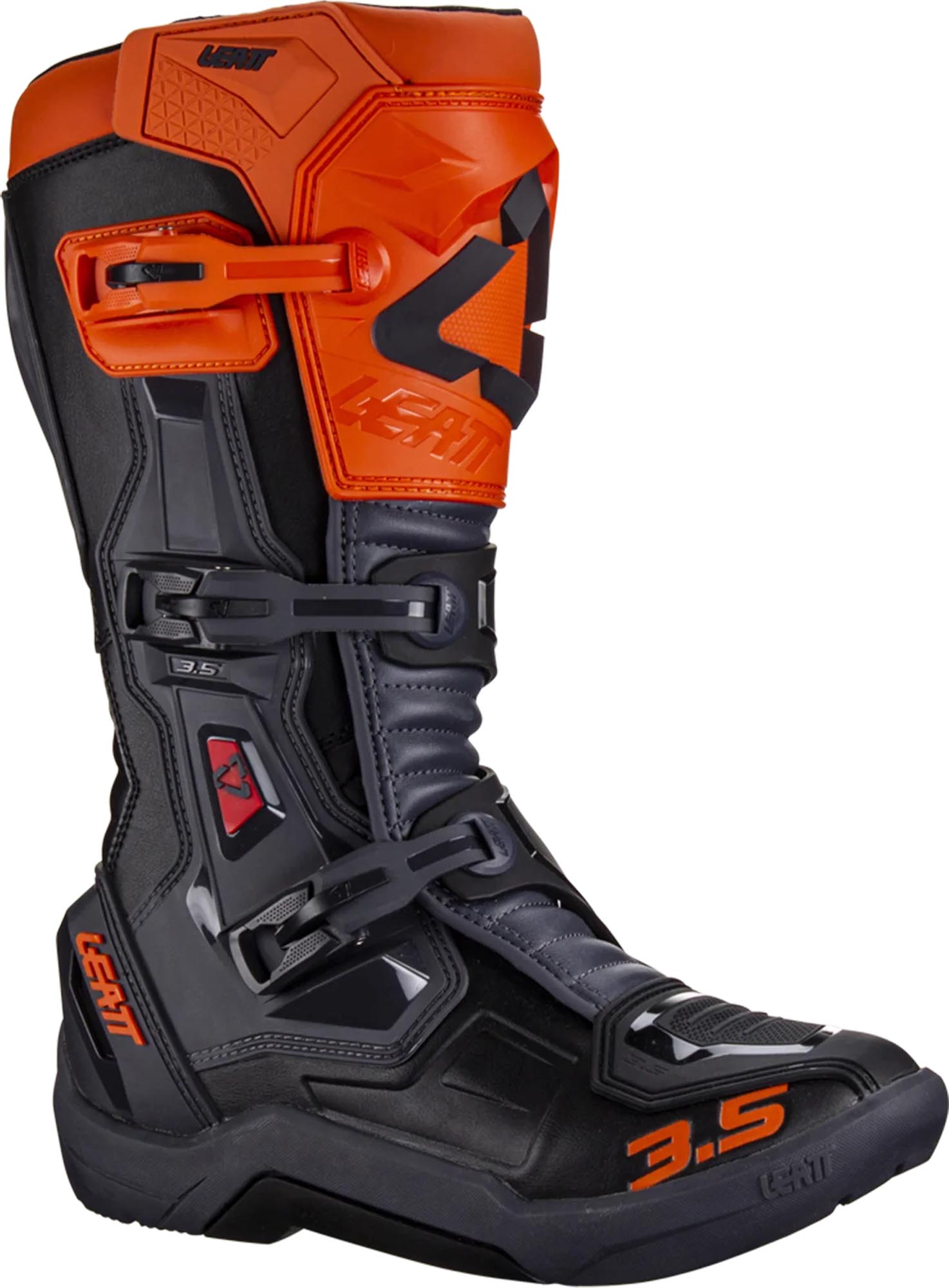 Leatt 3.5 Logo Bottes de motocross Gris/Noir/Orange 44,5 Figure 2