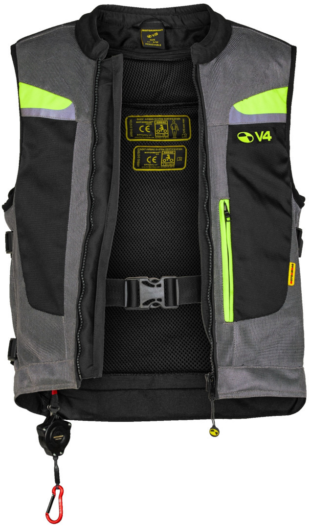 Motoairbag MAB v4 Vestă cu airbag Negru/gri/neon L/XL Figura 3