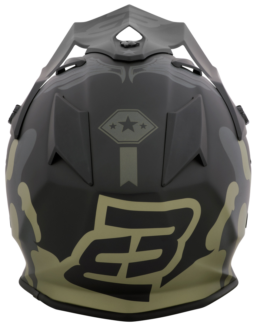 Bogotto V328 Camo Cască de motocross din fibră de sticlă Negru/Verde XS Figura 4