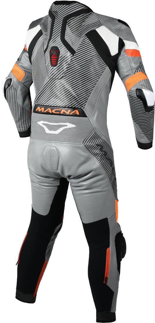Macna Ignite perforierte 1-Teiler Motorrad Lederkombi schwarz/grau/orange 52 Abbildung 2