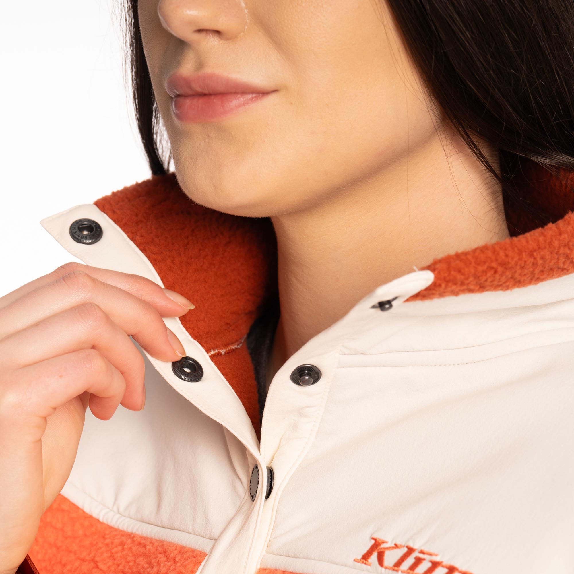 Side view of Klim High Pile Mountain Ladies Fleece Pullover