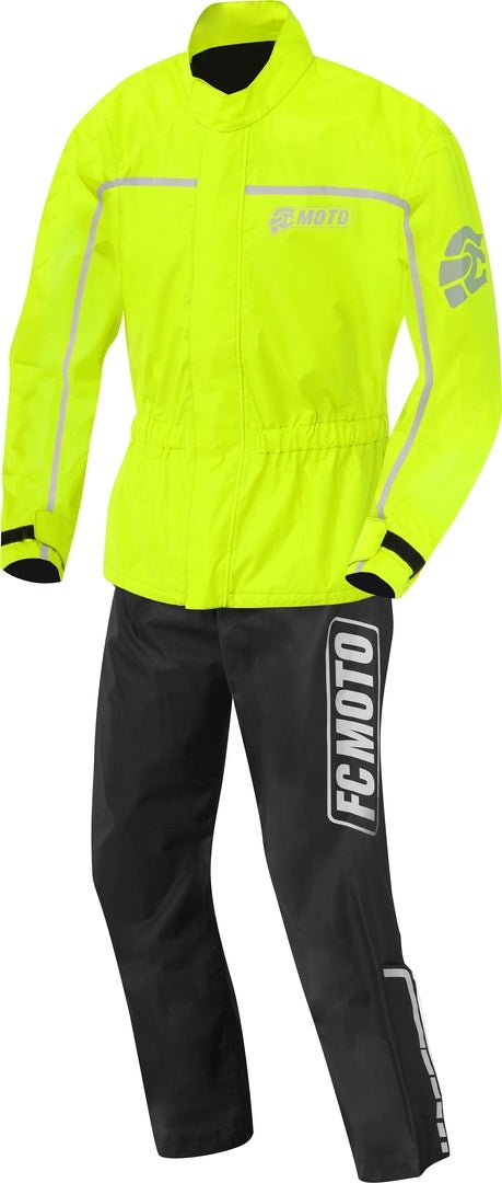 FC-Moto Urban Rain Kit Two Piece Motorcycle Rain Suit black/yellow M Figure 1