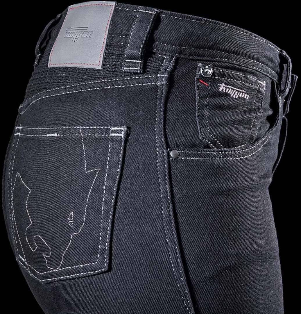 Furygan Purdey Evo Slim Dame Motorcykel Jeans Sort 36/32 Figur 7