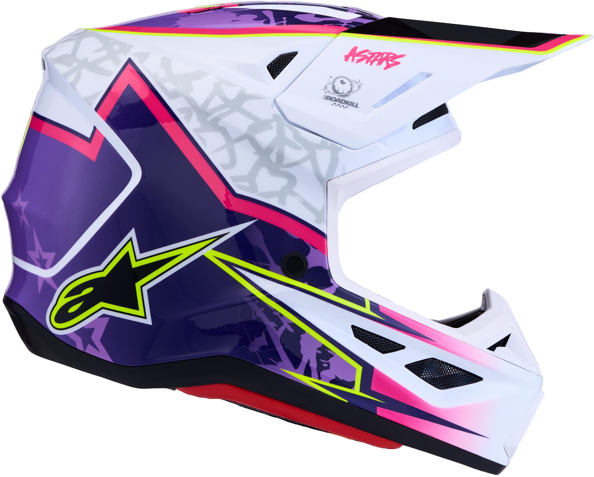 Alpinestars S-M7 Blaster Κράνος Motocross λευκό/ροζ/μωβ Μ (57/58) Γράφημα 5