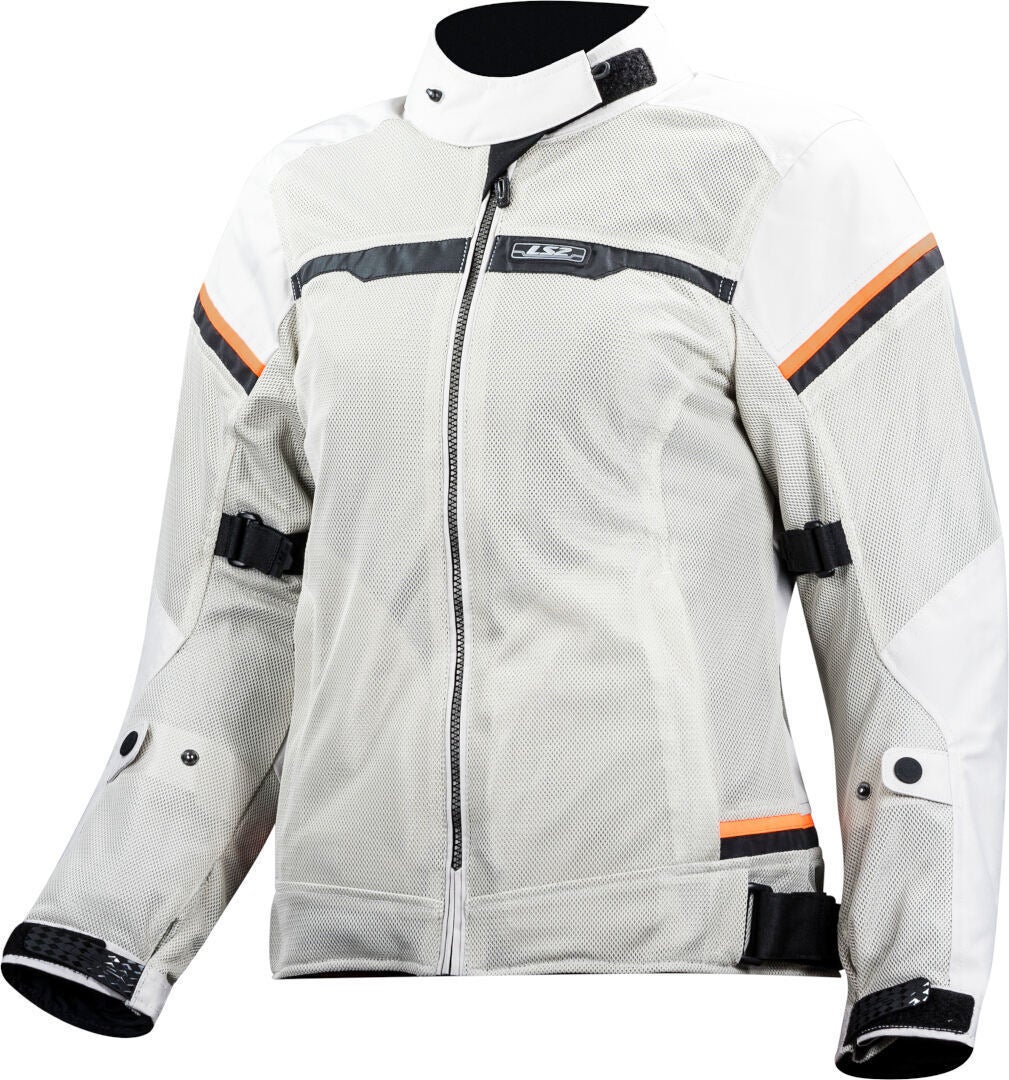 LS2 Riva impermeabile Giacca tessile moto da donna Grigio/arancione chiaro 4XL Figura 1