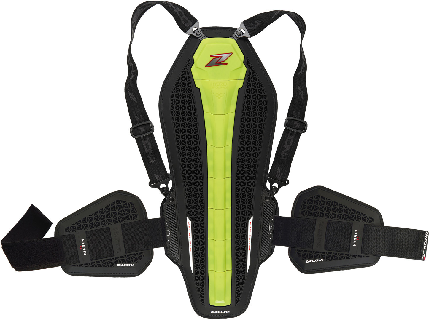 Zandona Hybrid Back Pro RS X8 Protector de spate negru/galben Figura 1