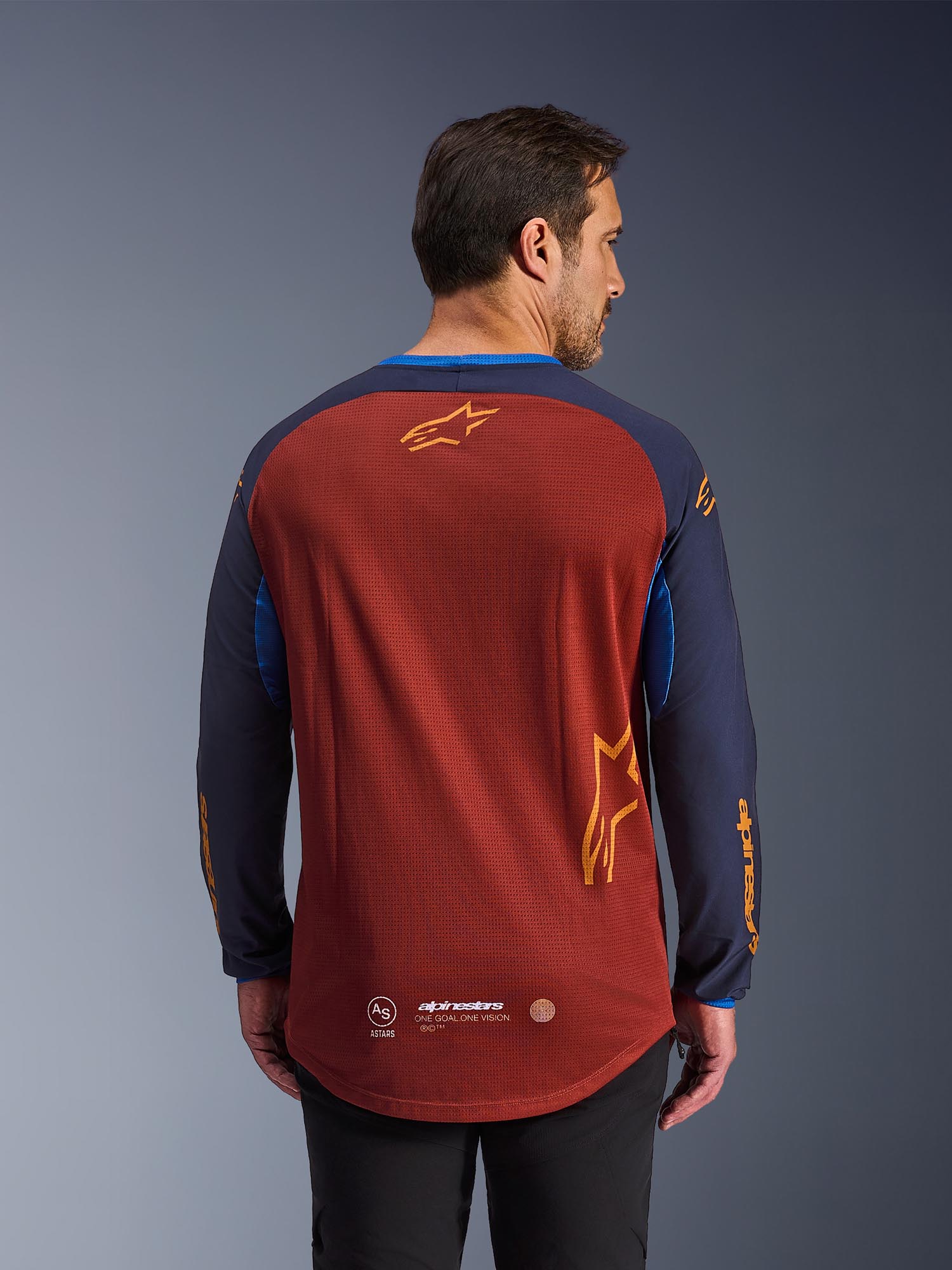 Alpinestars Maxdura Dual Motocross Jersey rot/blau S Abbildung 5