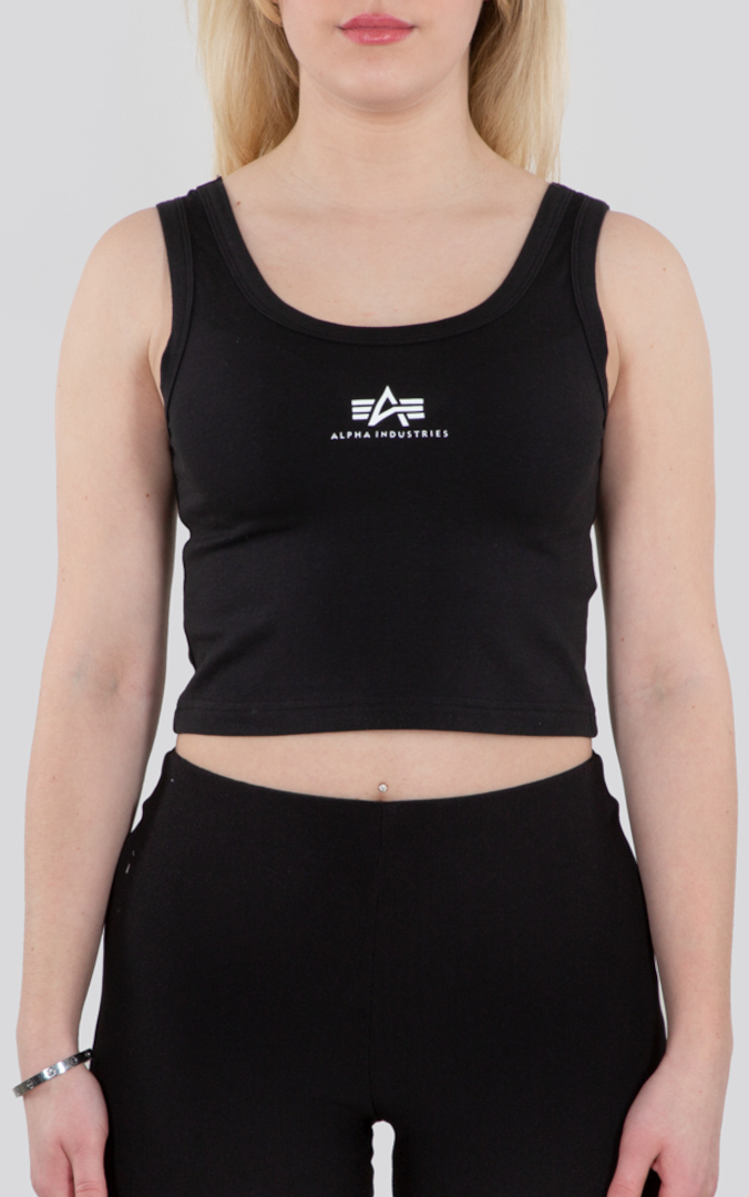 Alpha Industries Basic Crop SL Bluză pentru damă negru L Figura 2