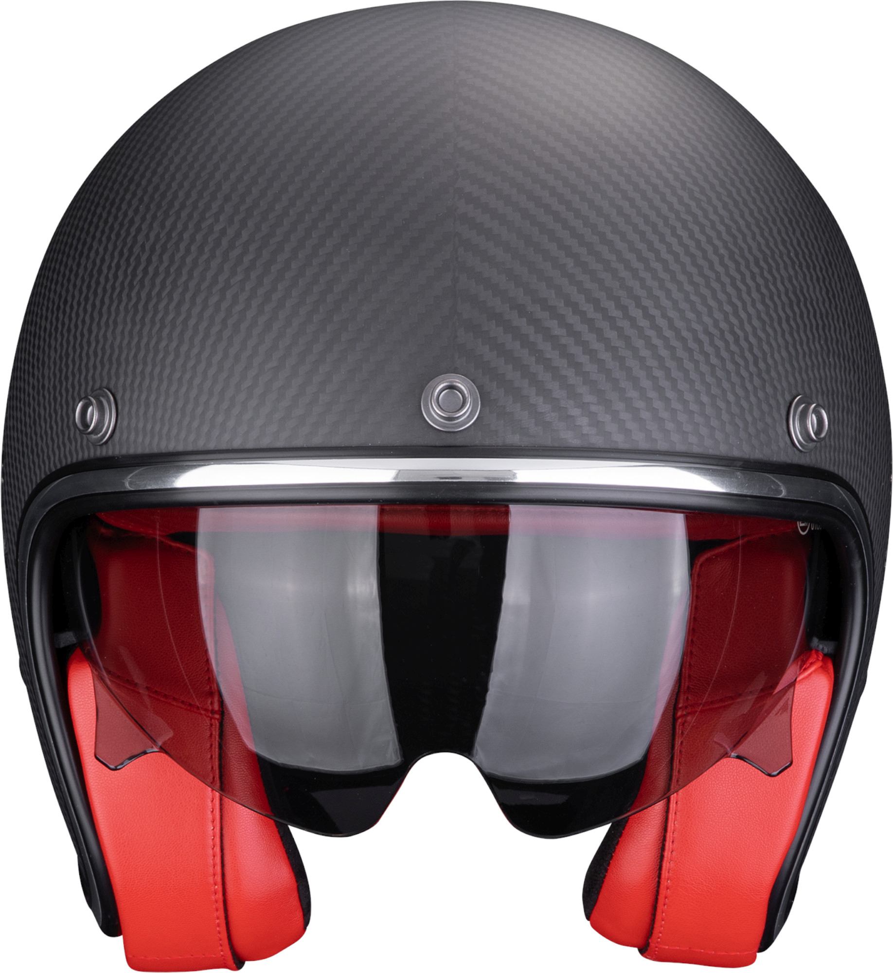Scorpion Belfast Evo Carbon Jet hjälm Svart matt/röd XS (54/55) Figur 2