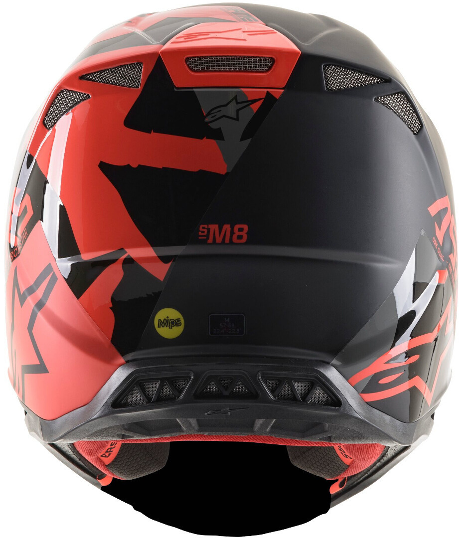 Alpinestars Supertech S-M8 Echo Capacete de Motocross preto/cinza/vermelho S (55/56) Figura 3