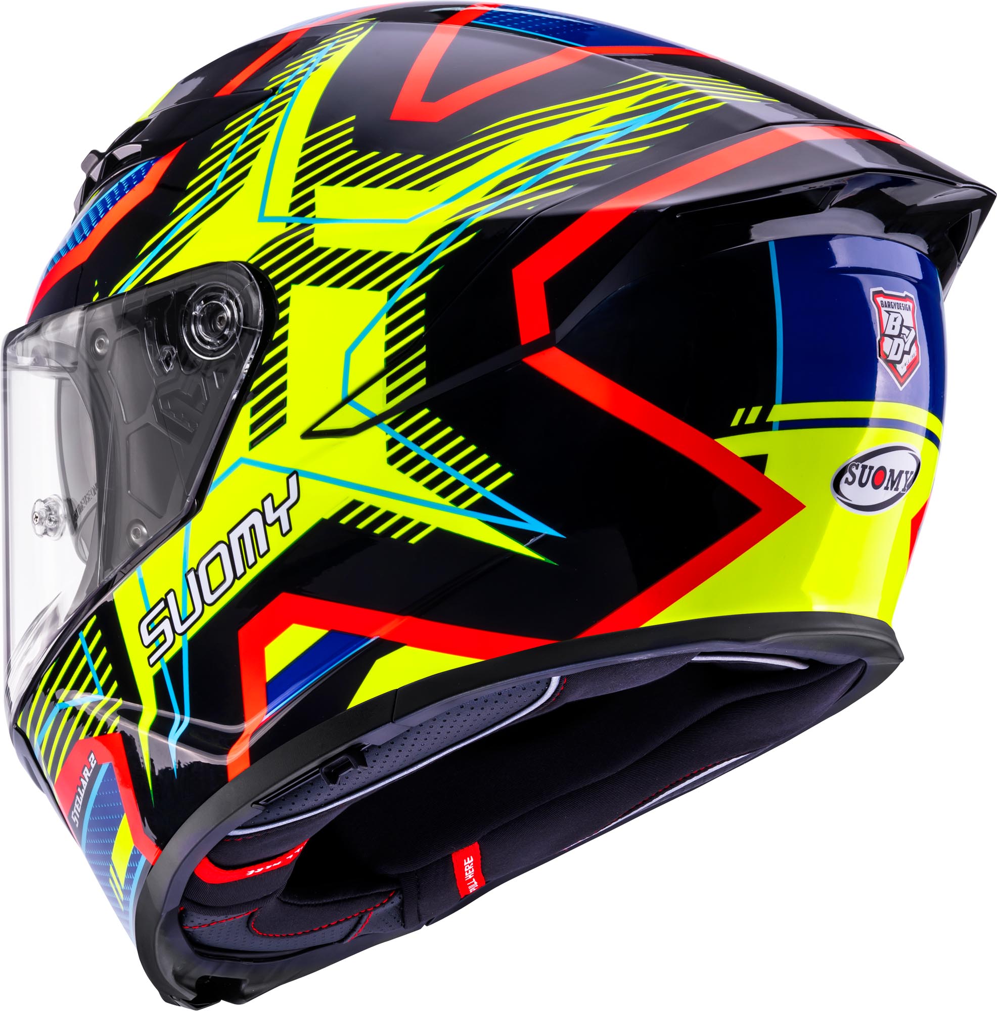 Suomy Stellar 2 Blackstar Helm blau/gelb S (55/56) Abbildung 3