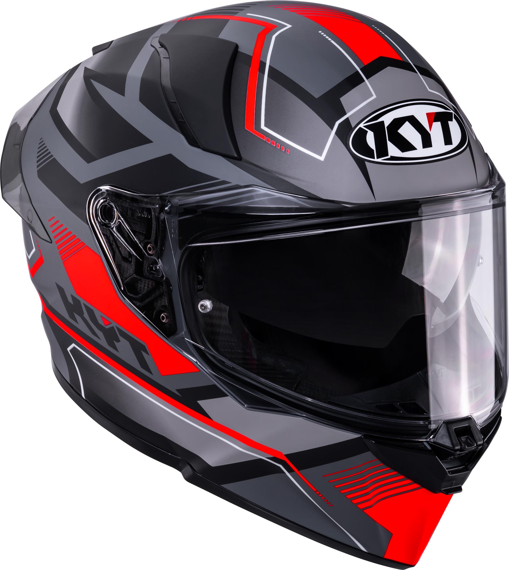 KYT R2R Parsec Helm grijs mat/rood S (55/56) Figuur 7