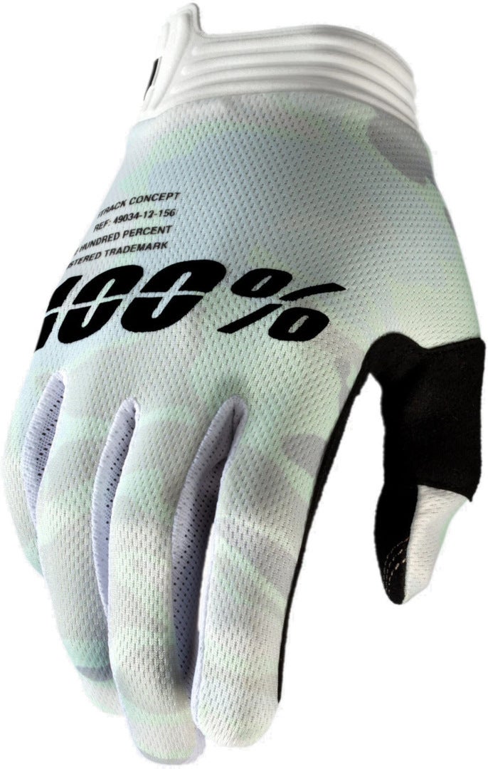 100% Itrack Gants de motocross Blanc/Vert L Figure 1