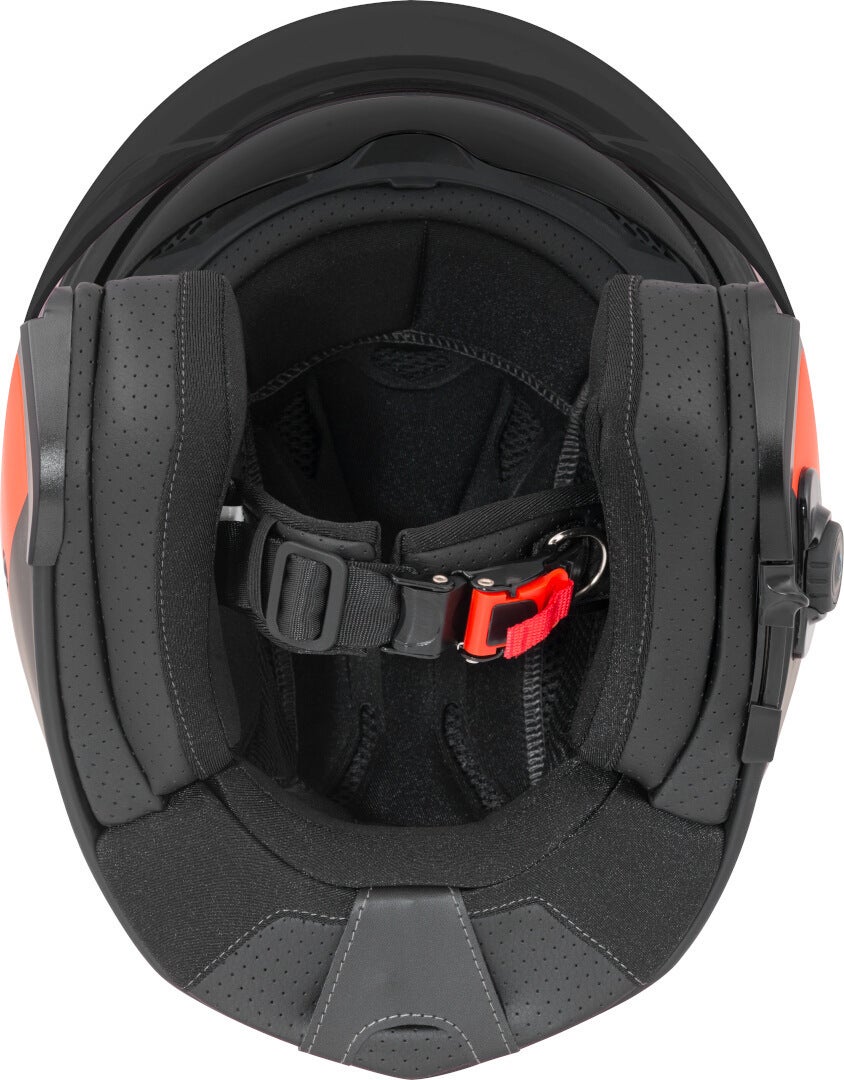 Bogotto H586 BT Illus Bluetooth Jet hjelm sort mat/orange S Figur 5