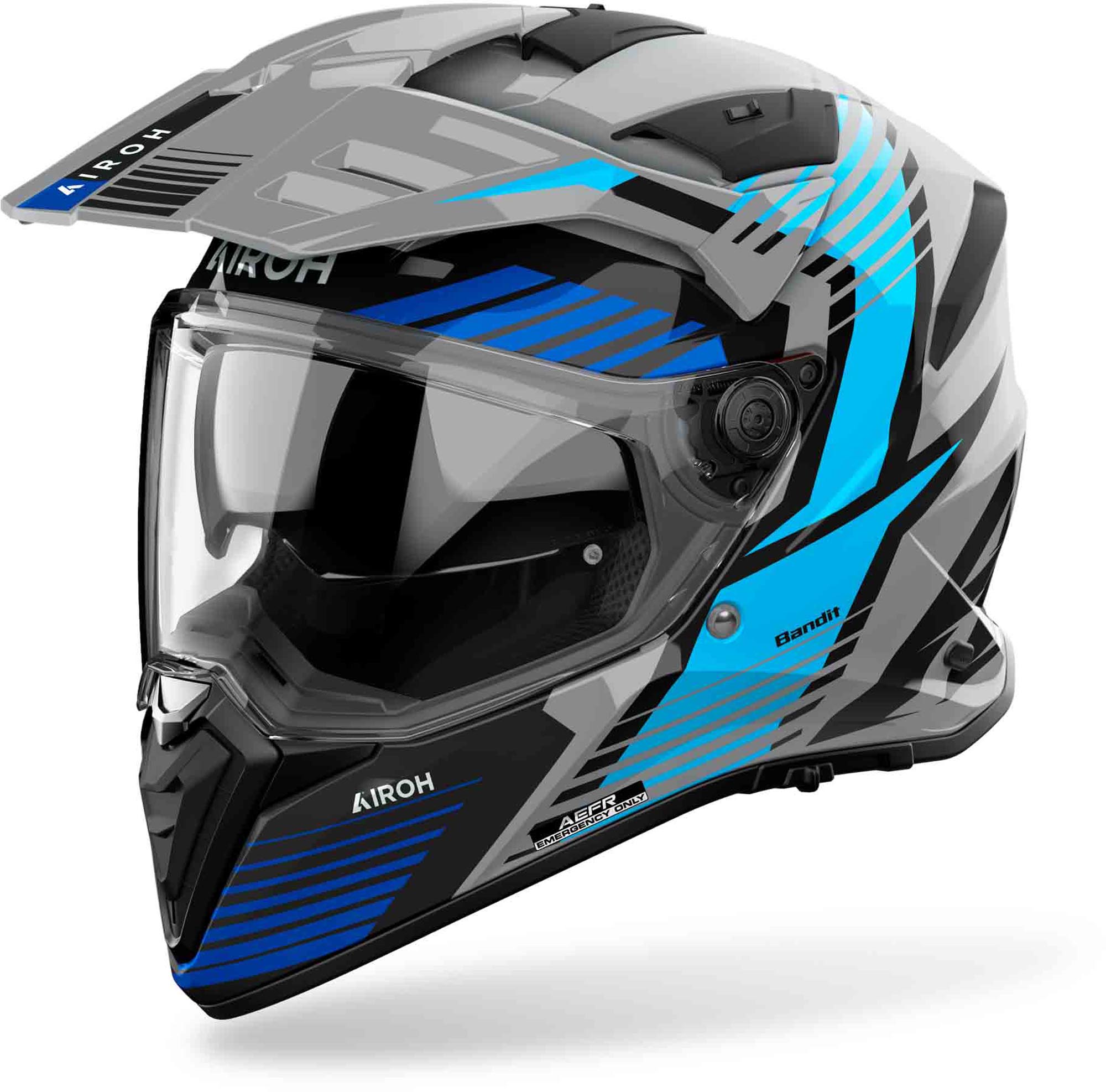 Airoh Band Spicy Enduro Helmet grey/black/blue M (57/58) Figure 1