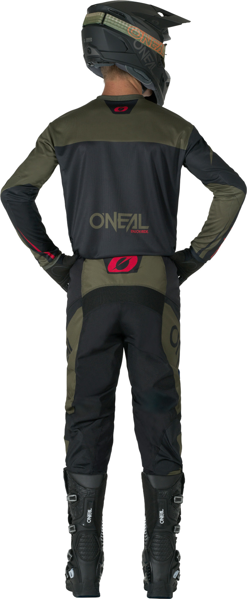 Oneal ELEMENT RACEWEAR Motocross bukser Svart/olivengrønt 38 Figur 4