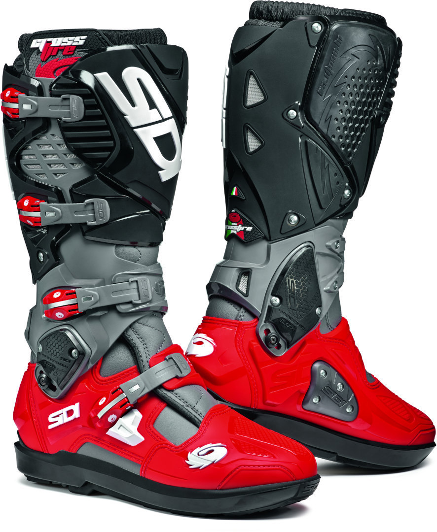 Sidi Crossfire 3 SRS Motocross Støvler sort/grå/rød 42 Figur 1