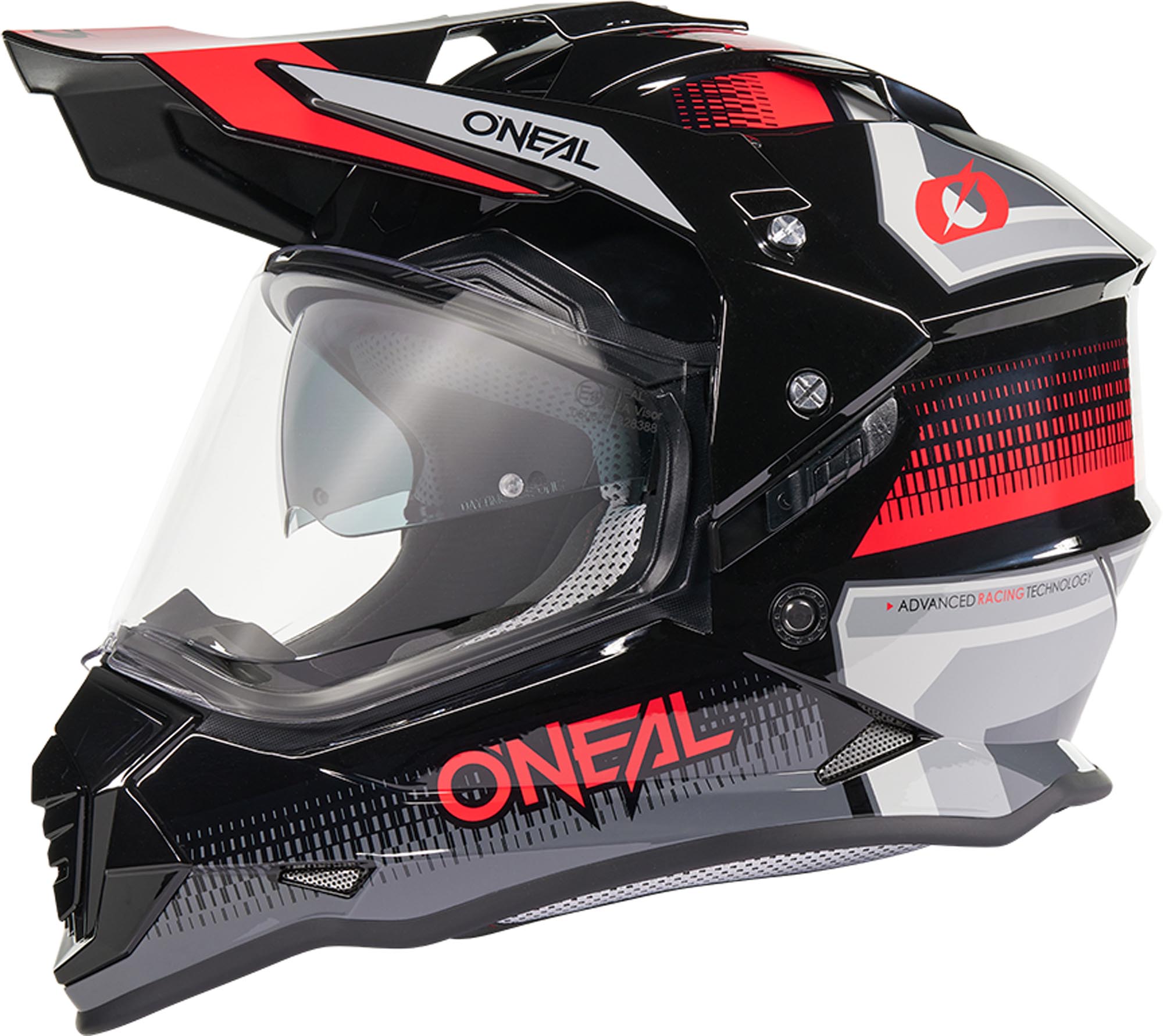Oneal Sierra Strato Enduro-hjelm sort/grå/rød XXL (63/64) Figur 1