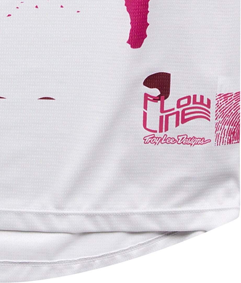 Troy Lee Designs Flowline Confined Cykeltrøje til børn hvid/pink S Figur 3
