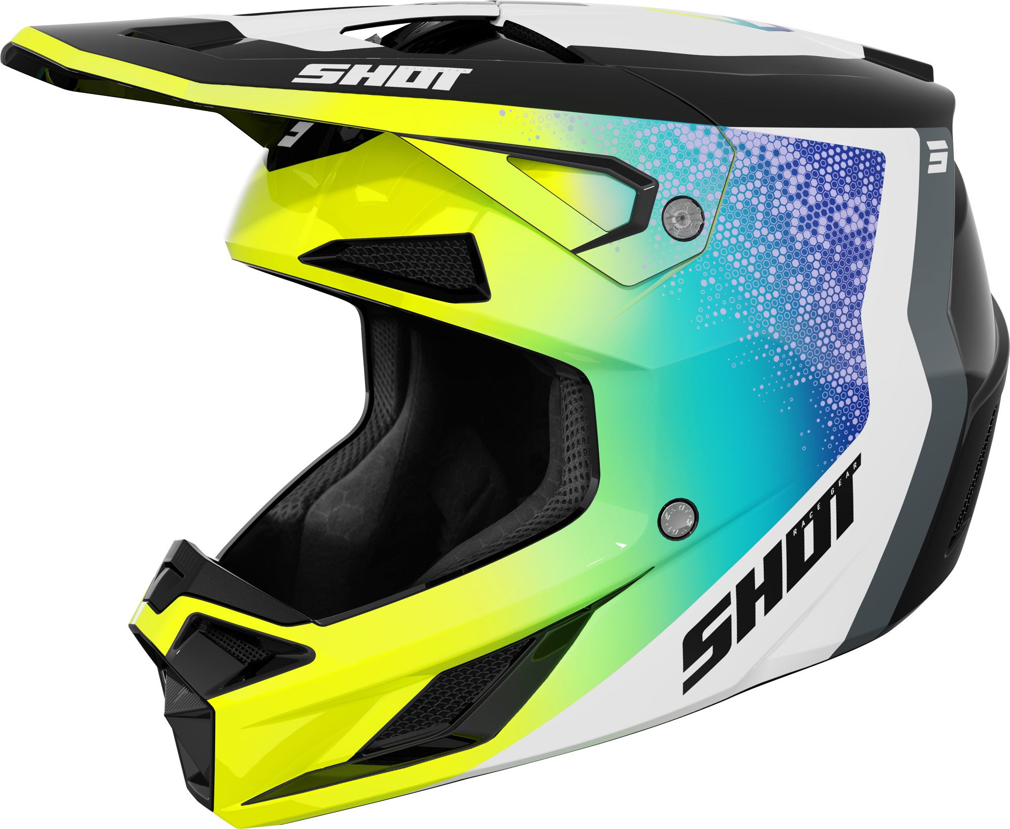 Shot Speed Hybrid Casco de motocross amarillo S (55/56) Figura 1