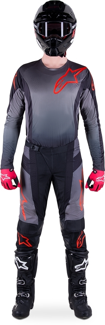 Alpinestars Techstar Sein Motocross trøje sort/grå/rød L Figur 3