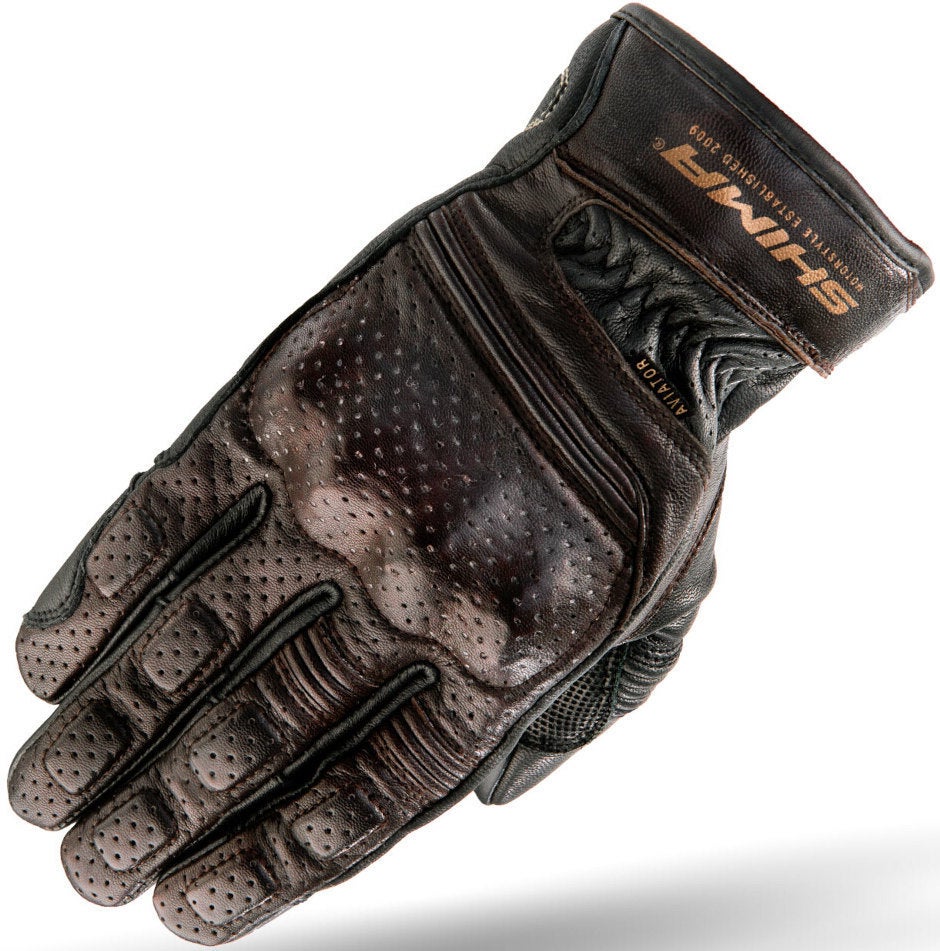SHIMA Aviator Luvas para motocicletas Marrom escuro XL Figura 1