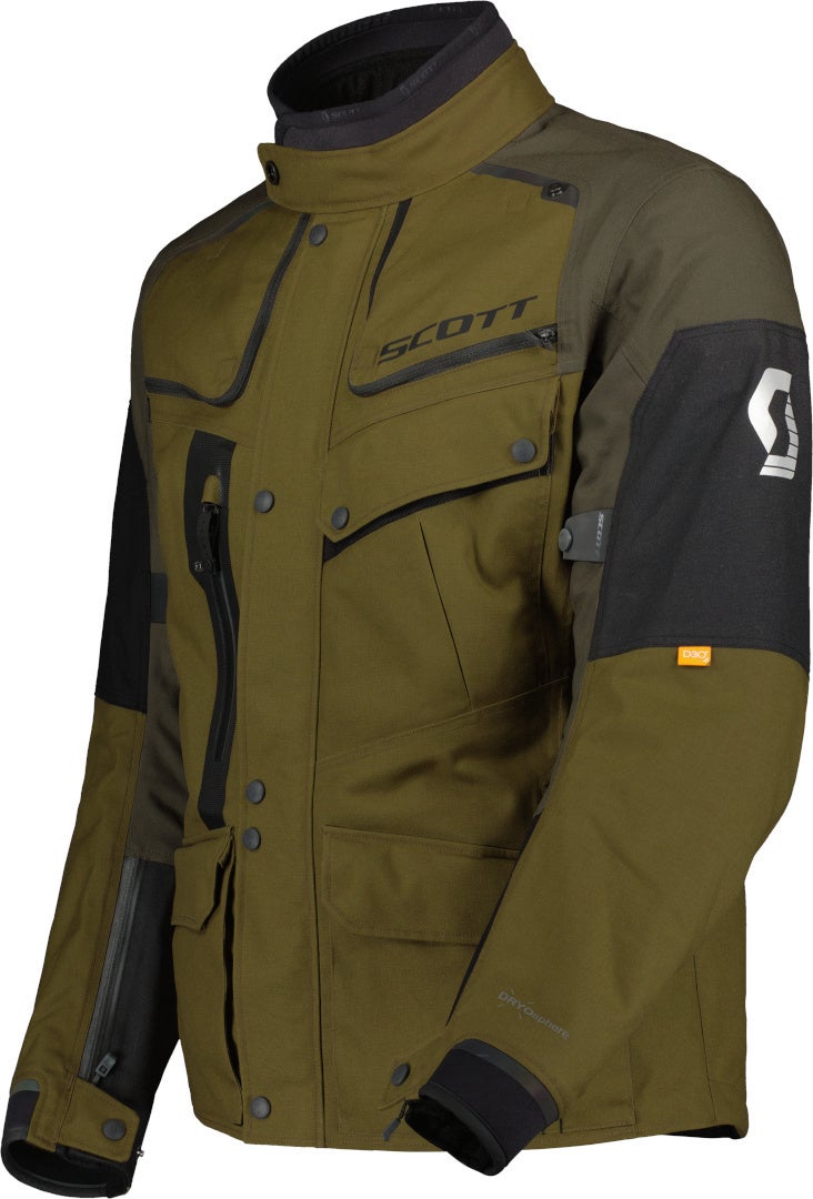 Scott Voyager Dryo Veste textile de moto imperméable Vert olive/noir 4XL Figure 1