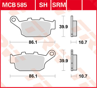 TRW Lucas Sinterbelag MCB585SH Figur 1