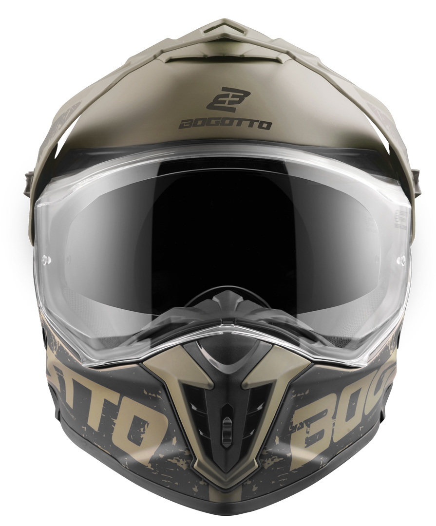Bogotto FG-601 Duo Cască Enduro din fibră de sticlă Maro mat S Figura 7