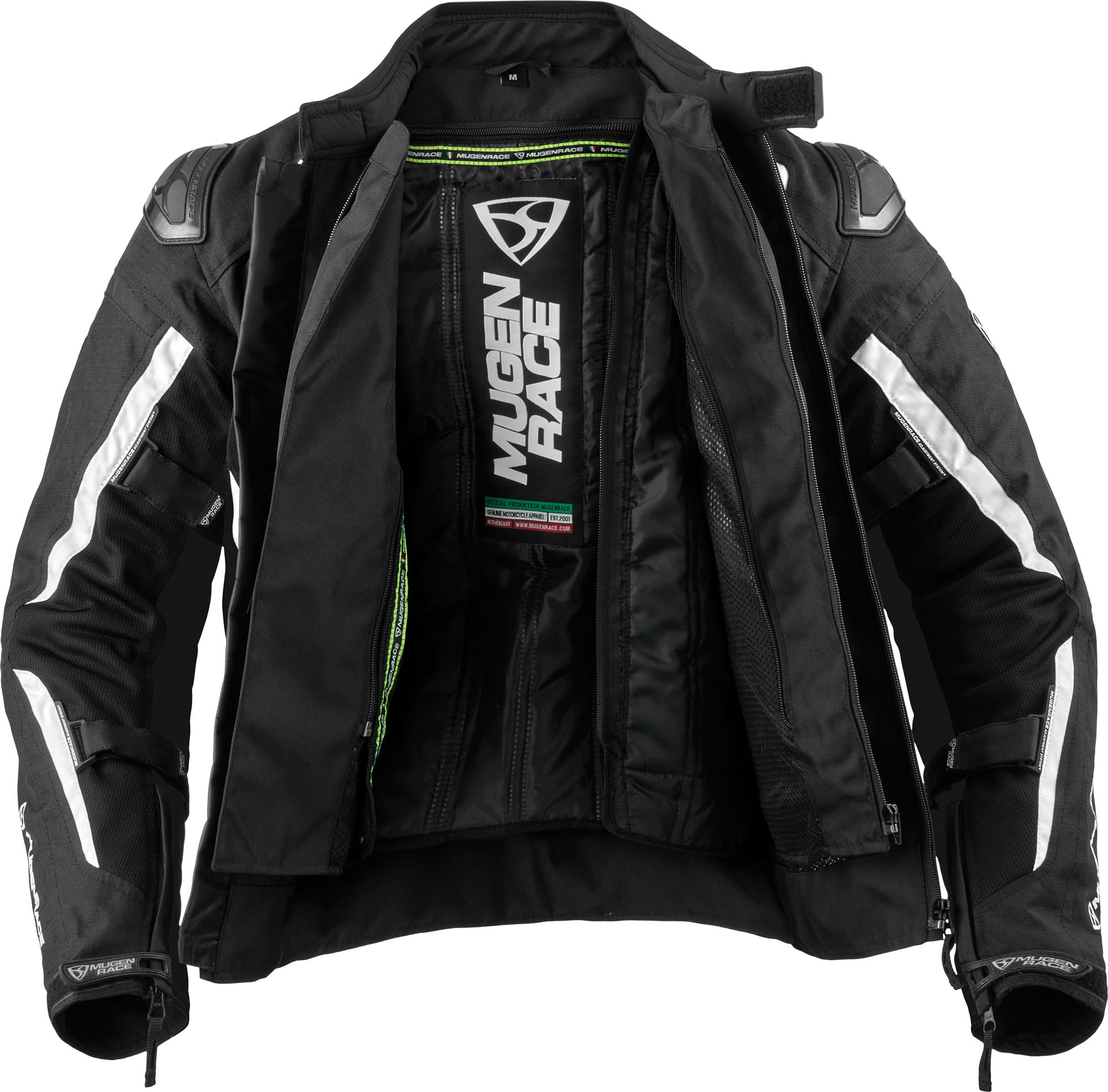 MUGENRACE Diavolo-1 waterproof Motorcycle Textile Jacket black/white M Figure 5