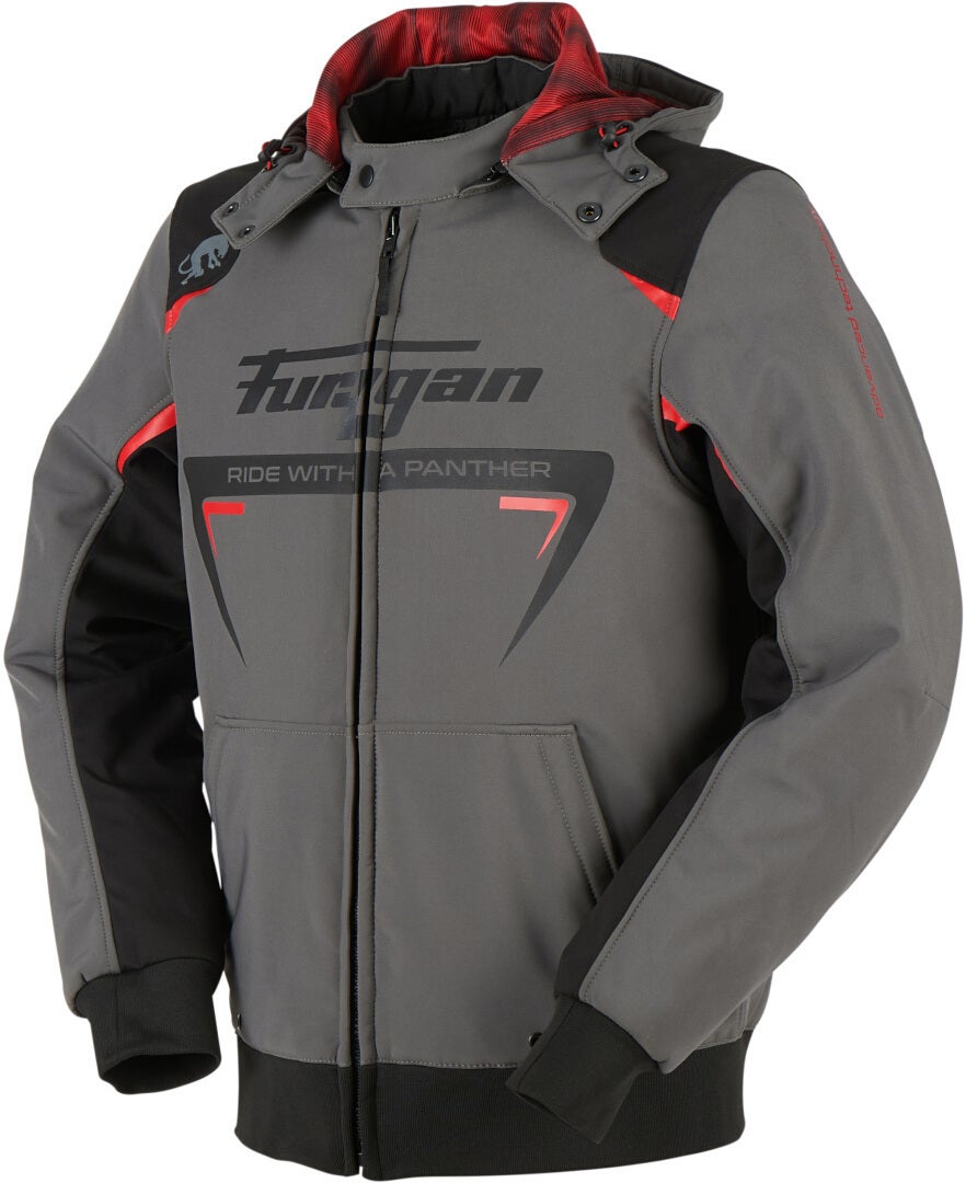 Furygan Sektor Roadster Motorcycle Textile Jacket dark grey/black/red 3XL Figure 5