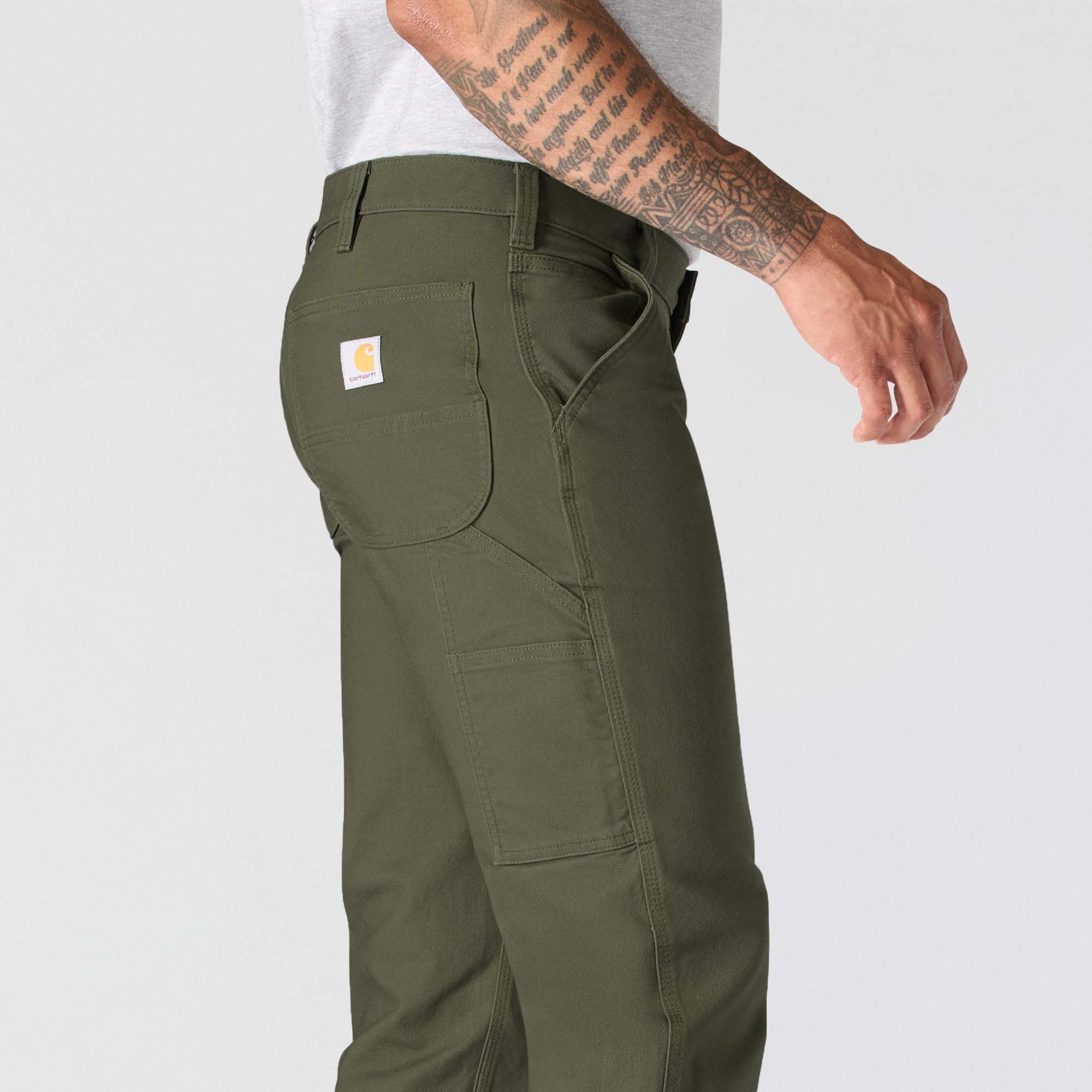 Carhartt Relaxed Straight Rugged Flex Duck Dungaree Hose dunkles oliv 32/30 Abbildung 7
