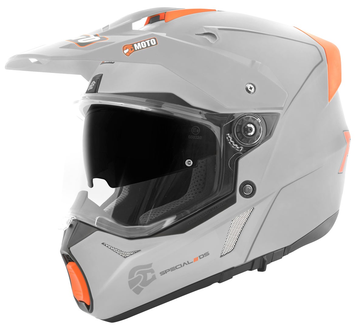 FC-Moto Merkur Pro Straight Enduro Helm grau matt L Abbildung 1