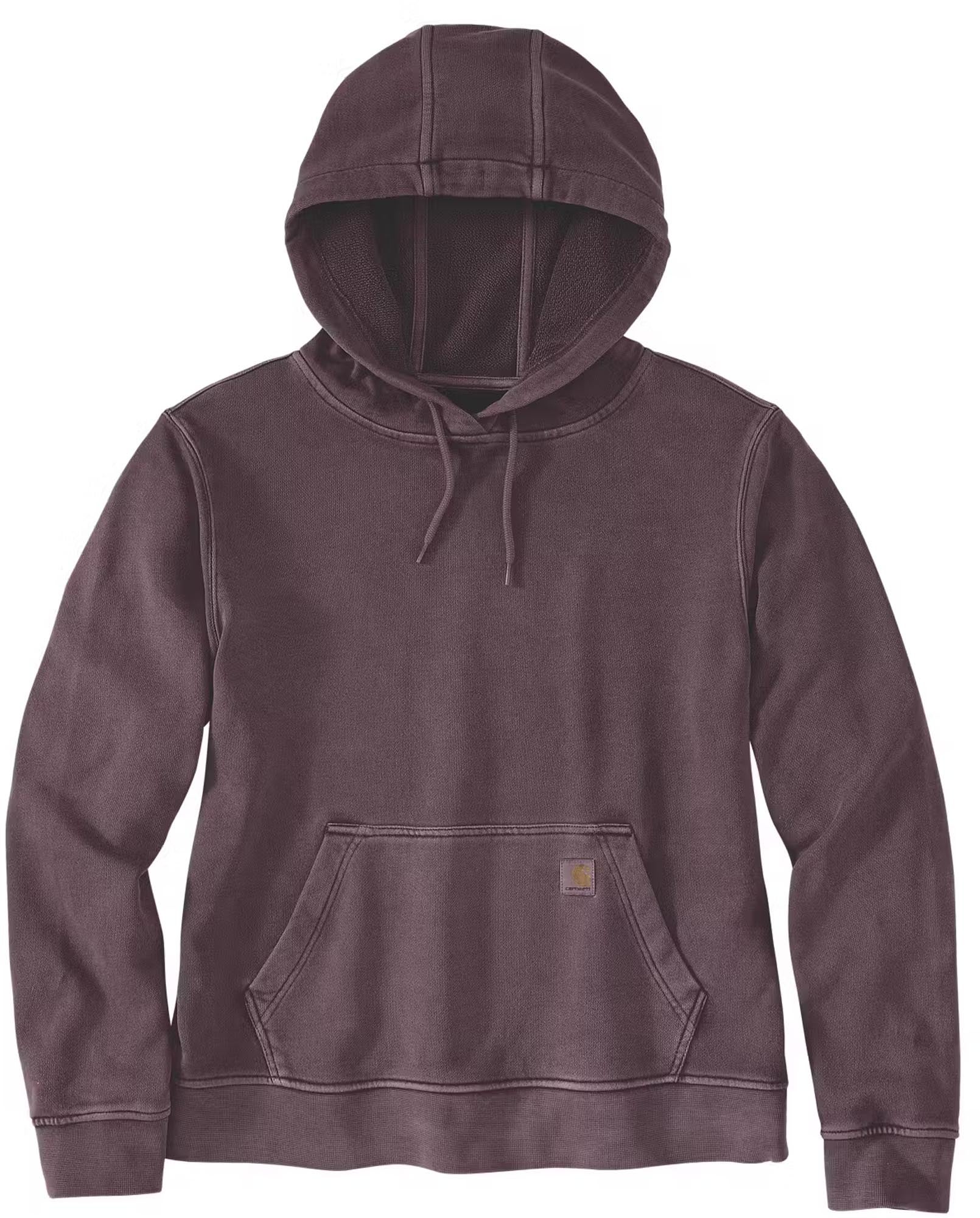 Carhartt Relaxed Fit Midweight Garment Dye French Terry Hooded Damesweatshirt Cherry S Figur 1