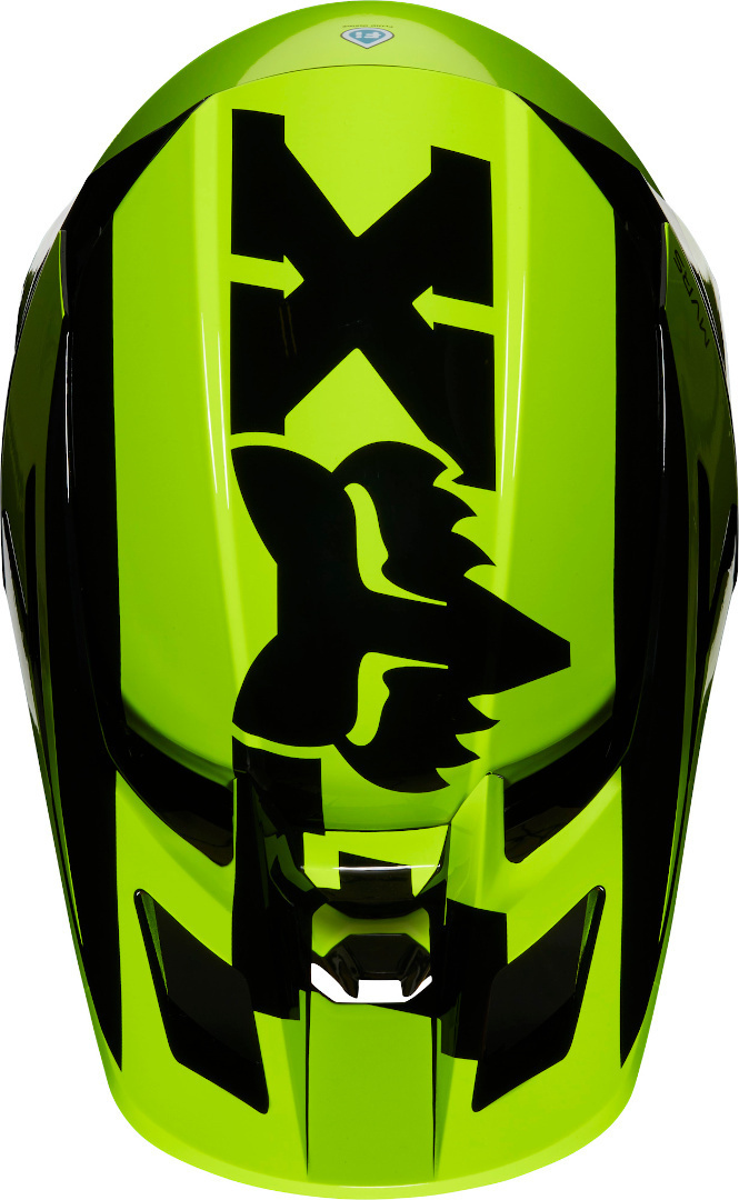Fox V2 Hayl Ungdom motocross hjälm gul L Figur 4