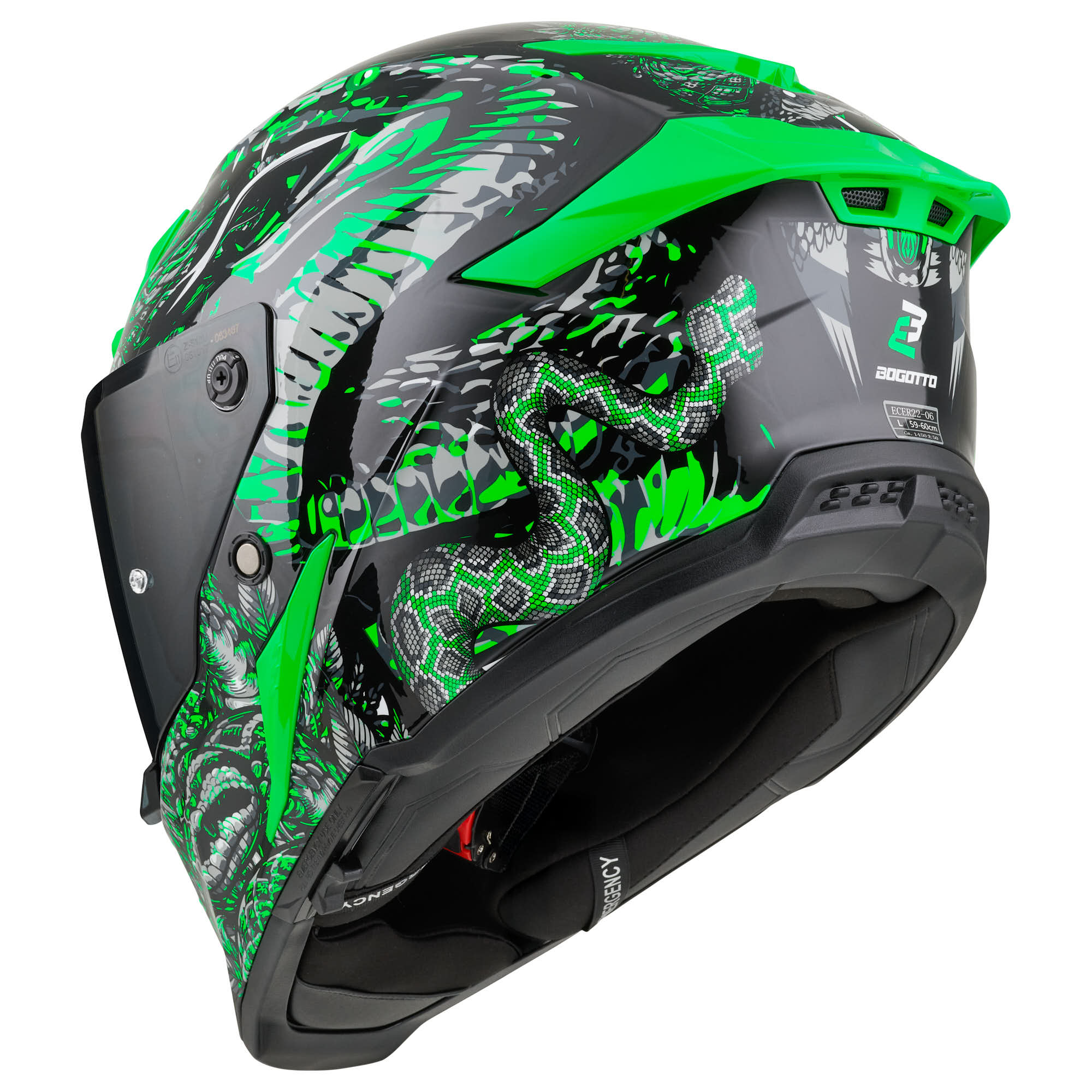 Side view of Bogotto Blade Mythology Helmet
