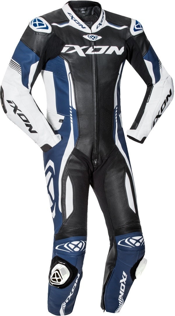 Ixon Vortex 2 One Piece Motorcycle Leather Suit black/white/blue M Figure 1