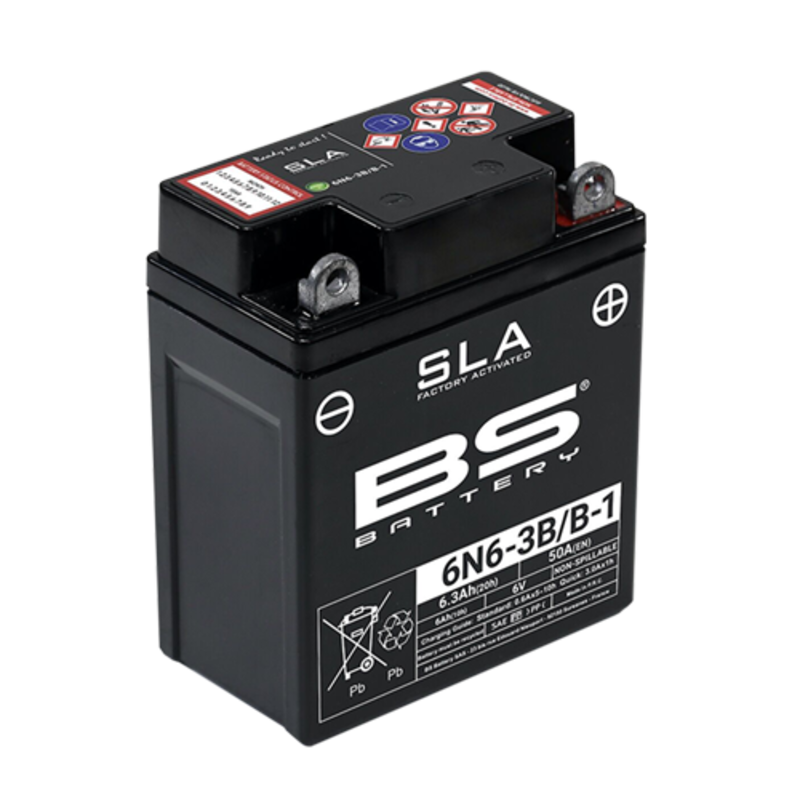 BS Battery Bateria SLA fără întreținere activată din fabrică - 6N6-3B/B-1 Figura 1