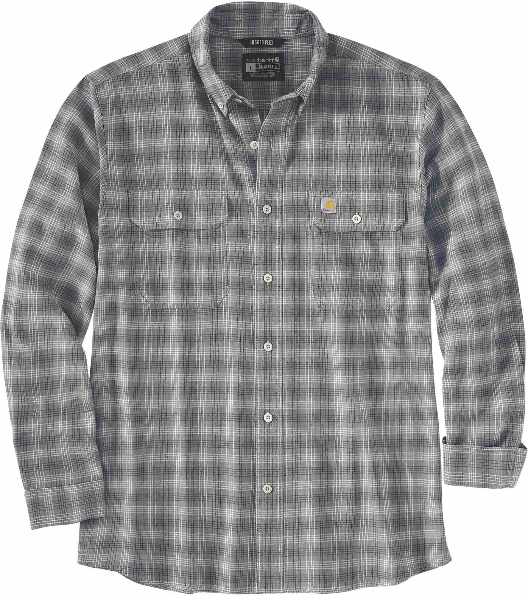 Carhartt Bozeman Relaxed Plaid Фланелка Сиво/синьо L Фигура 1