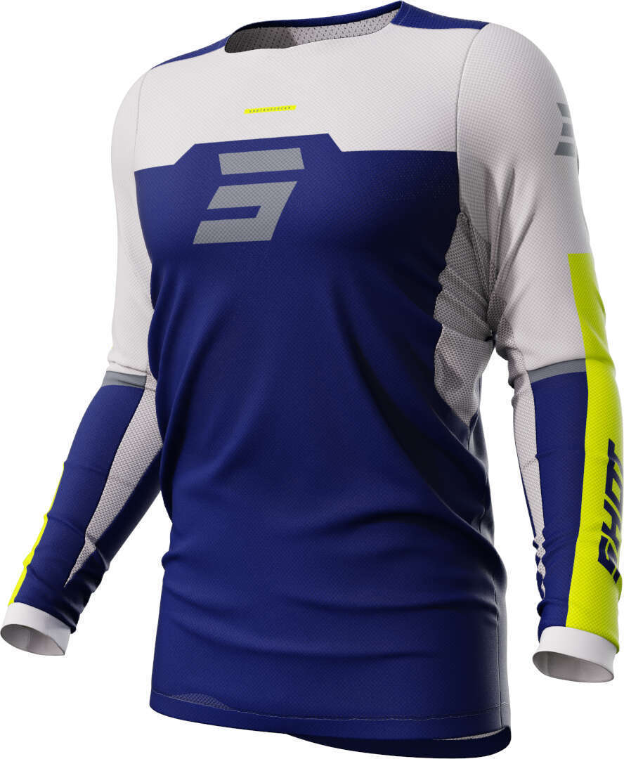 Shot Contact Iron Motorcross Jersey blauw/wit/geel M Figuur 1