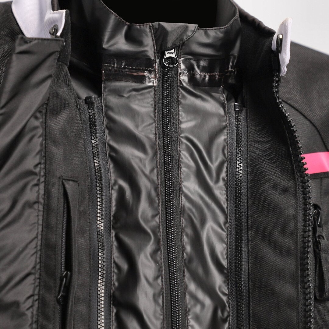 Acerbis X-Street Ladies Motorcycle Textile Jacket black/white/pink S Figure 8
