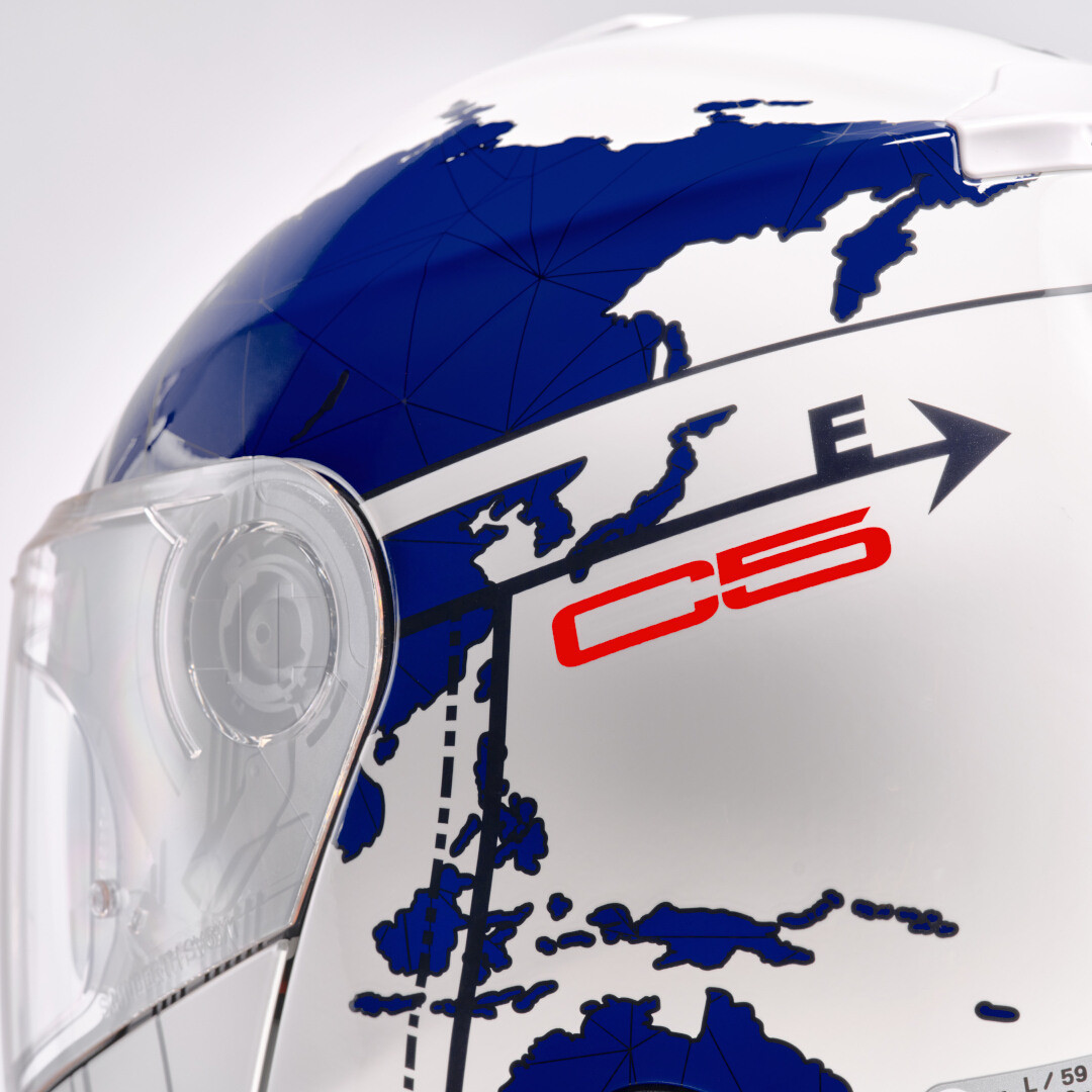 Schuberth C5 Globe Helm blauw/wit M (57) Figuur 5