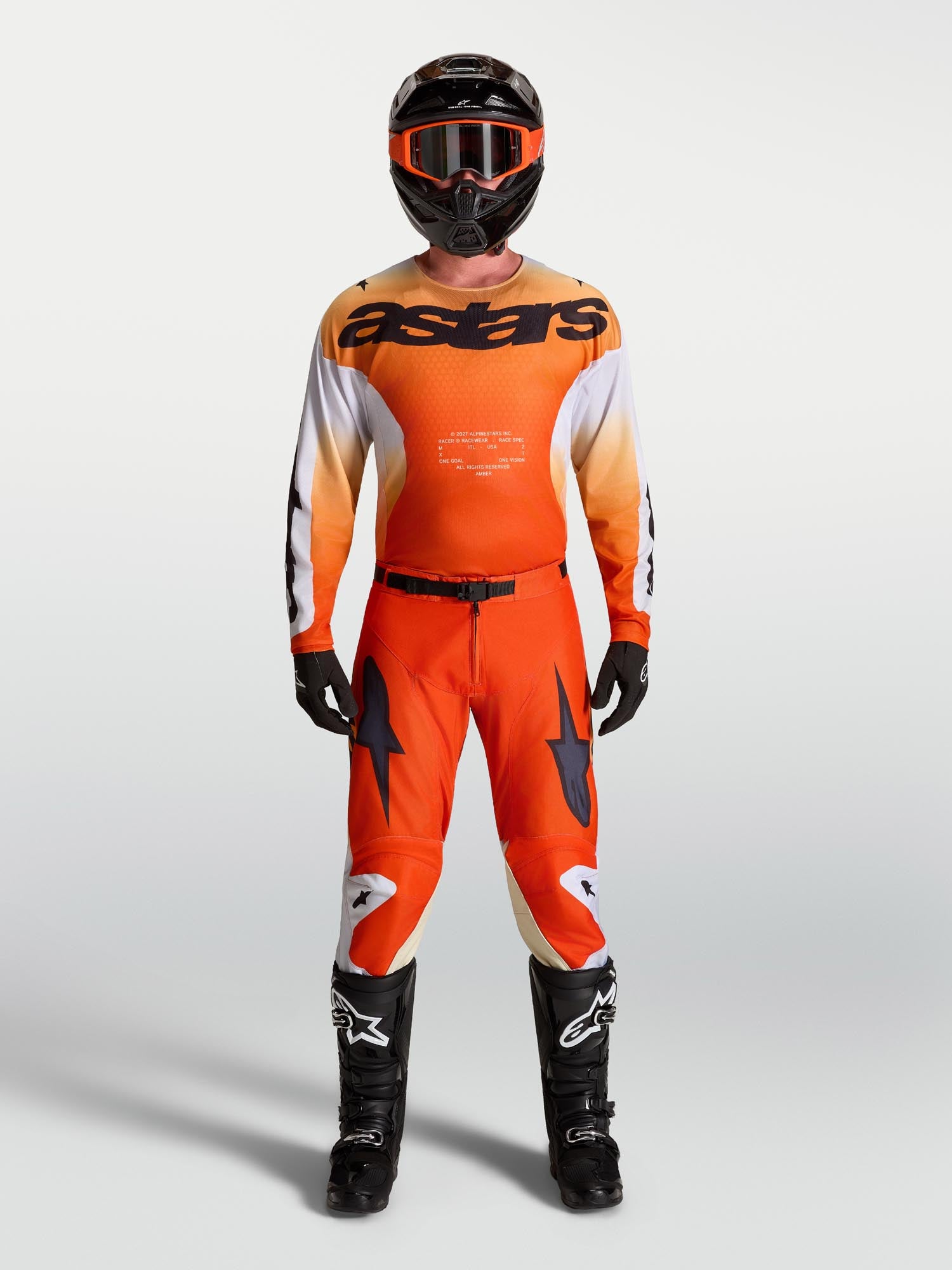 Alpinestars Racer Amber Motocrosstrøje sort/rød/lilla M Figur 5